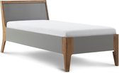 Beter Bed Select bed Topaz met nachtkast - 90 x 200 cm - bruin+grijs