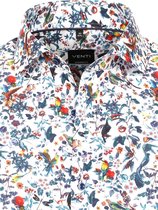 Venti Overhemd Korte Mouw Print Modern Fit 613696000-100 - XXL