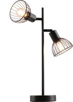 Olucia Bram - Industriële Tafellamp - Metaal - Zwart