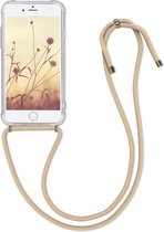 kwmobile telefoonhoesje compatibel met Apple iPhone 6 / 6S - Hoesje met koord - Back cover in transparant / goud