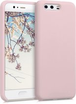 kwmobile telefoonhoesje geschikt voor Huawei P10 - Hoesje met siliconen coating - Smartphone case in mat roségoud