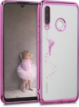 kwmobile hoesje voor Huawei P30 Lite - backcover voor smartphone - Fee design - roze / transparant