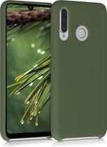 kwmobile telefoonhoesje voor Huawei P30 Lite - Hoesje met siliconen coating - Smartphone case in pesto groen