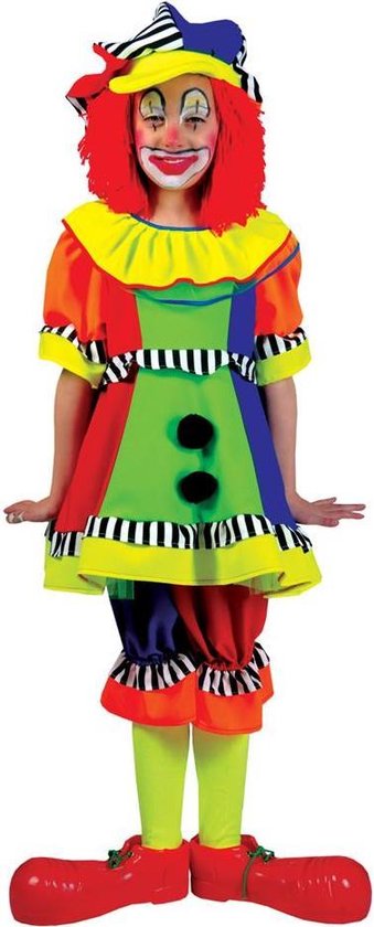 Kostuum | Spanky Stripes Clown Olivia | Meisjes| Maat 152 | Verkleedkleding