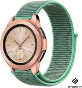 Nylon Smartwatch bandje - Geschikt voor Strap-it Samsung Galaxy Watch 42mm nylon bandje - mint - Strap-it Horlogeband / Polsband / Armband