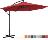 Uniprodo Zweefparasol - bordeaux - rond - Ø 300 cm - kantelbaar