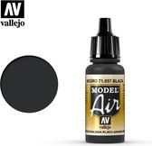 VALLEJO Model Air (057) Black (17ml.) (FS37038-RAL9004-RLM22-ANA604-BS642)