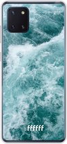 Samsung Galaxy Note 10 Lite Hoesje Transparant TPU Case - Whitecap Waves #ffffff