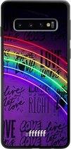Samsung Galaxy S10 Hoesje TPU Case - Love is Love #ffffff
