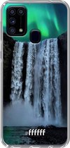 Samsung Galaxy M31 Hoesje Transparant TPU Case - Waterfall Polar Lights #ffffff