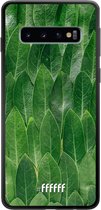 Samsung Galaxy S10 Hoesje TPU Case - Green Scales #ffffff