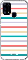 Samsung Galaxy M31 Hoesje Transparant TPU Case - Pastel Tracks #ffffff