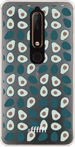 Nokia 6 (2018) Hoesje Transparant TPU Case - Avocado's #ffffff