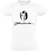 John Lennon Dames t-shirt | The Beatles | Liverpool | popmuziek | come together |  Wit