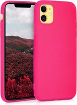 kwmobile telefoonhoesje voor Apple iPhone 11 - Hoesje voor smartphone - Back cover in neon roze