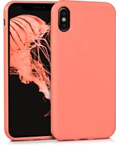 kwmobile telefoonhoesje voor Apple iPhone X - Hoesje voor smartphone - Back cover in mat koraal