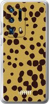 Huawei P40 Pro+ Hoesje Transparant TPU Case - Cheetah Print #ffffff