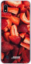 6F hoesje - geschikt voor Samsung Galaxy A10 -  Transparant TPU Case - Strawberry Fields #ffffff