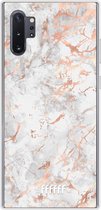 Samsung Galaxy Note 10 Plus Hoesje Transparant TPU Case - Peachy Marble #ffffff