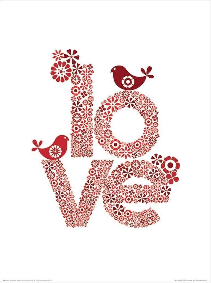 Pyramid Kunstdruk Valentina Ramos - Red Love 30x40cm Divers