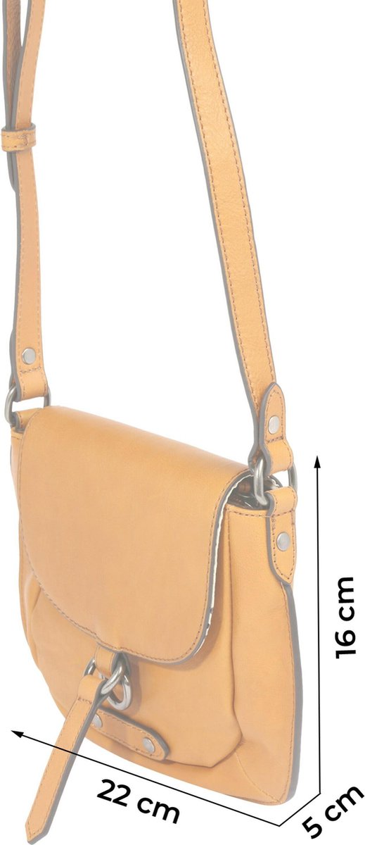 FREDsBRUDER Leren Schoudertas Veg Tan Collection Fleur Crossbody Bag Dark Honey Bruine