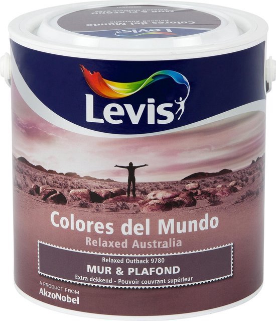 Foto: Levis colores del mundo muur plafondverf relaxed outback mat 2 5 liter