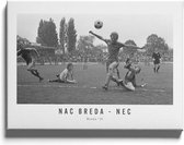 Walljar - NAC Breda - NEC '74 - Zwart wit poster met lijst