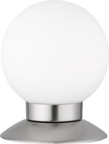 LED Tafellamp - Torna Princy - 3W - Warm Wit 3000K - Dimbaar - Rond - Mat Nikkel - Aluminium