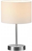 LED Tafellamp - Tafelverlichting - Torna Hotia - E14 Fitting - Rond - Mat Wit - Aluminium