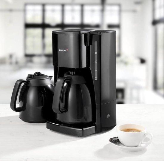 Picasso advies Wonderbaarlijk Korona 10311- koffiezetapparaat met 2 thermoskannen van 1 liter- 8 kopjes  /zwart | bol.com