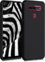 kwmobile telefoonhoesje voor LG K51S - Hoesje voor smartphone - Back cover in mat zwart