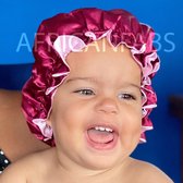 Rode Satijnen Slaapmuts voor Kinderen van 3-7 jaar / Kinder Hair Bonnet / Haar bonnet van Satijn / Satin bonnet