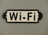 Wanddecoratie - Tekstbord Wi-Fi - Klassiek metalen bord - 5 cm hoog
