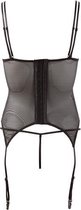 Kanten bustier met jarretels - XL - Zwart - Sexy Lingerie & Kleding - Lingerie Dames -  Dames Lingerie - Jarretel Setjes