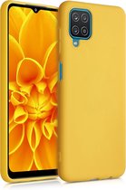 kwmobile telefoonhoesje voor Samsung Galaxy A12 - Hoesje voor smartphone - Back cover in honinggeel