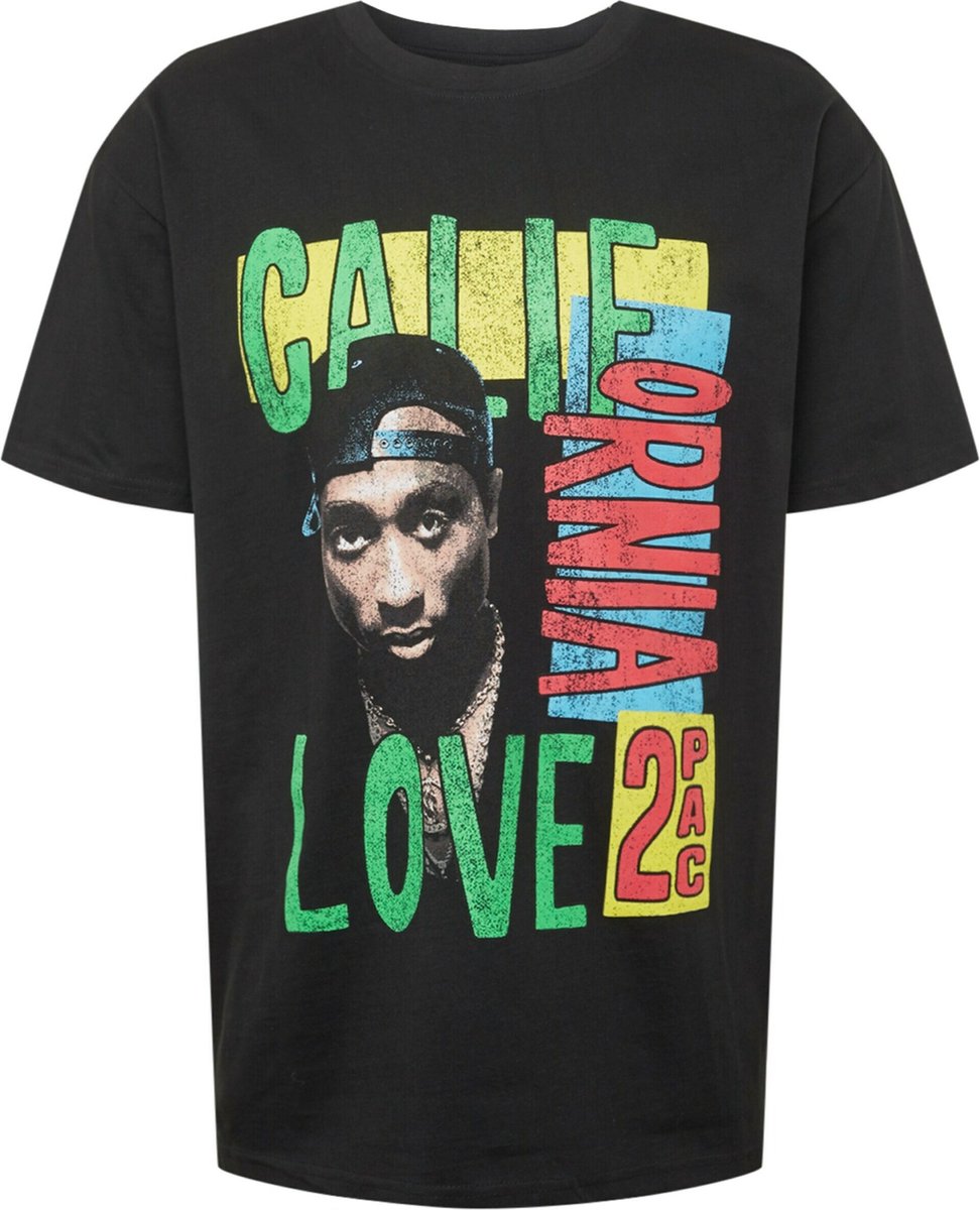 Mister Tee Tupac Tupac California Love Retro Oversize Heren T-shirt XL Zwart
