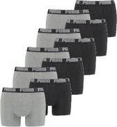 Puma Basic Boxershort 10-Pack Dark Grey Melange/Black- Puma Onderbroek Heren - Multipack - Maat XL