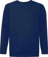 Fruit of the Loom - Kinder Classic Set-In Sweater - Blauw - 122-128