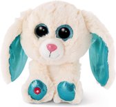 Nici Knuffel Glubschis Konijn Junior 15 Cm Pluche Wit/blauw