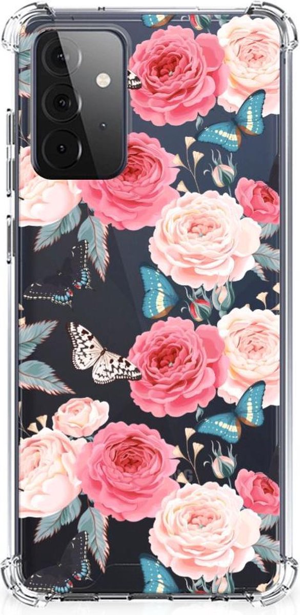 Samsung Galaxy A72 4G/5G Case Butterfly Roses