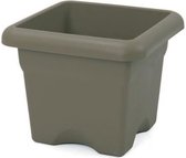 PLASTIKEN Vierkante bloempot 33 cm - Taupe