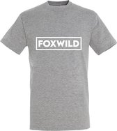 Foxwild Heren t-shirt | Peter Gillis | Massa is kassa | hatseflatse | Massa = Kassa | Grijs
