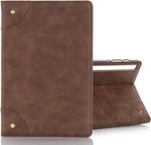 Voor Galaxy Tab S6 T860 / T865 Retro Boekstijl Horizontale Flip Leren Case met Houder & Kaartsleuven & Portemonnee (Koffie)