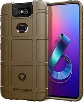 Schokbestendige beschermhoes Volledige dekking siliconen hoes voor Asus Zenfone 6 (bruin)