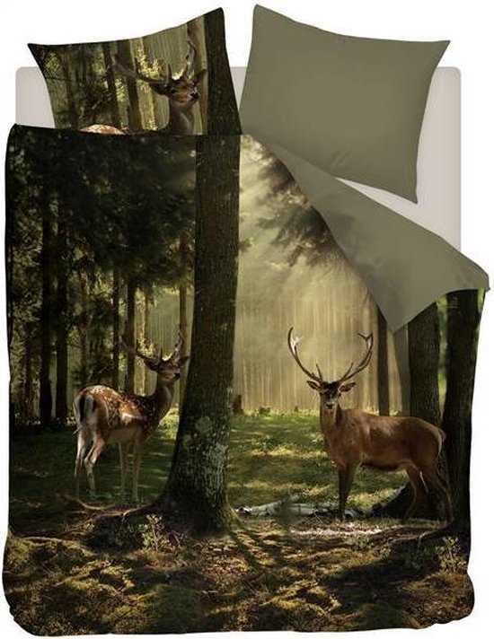 Snoozing Sunrise Forest - Flanel - Dekbedovertrek - Lits-jumeaux - 240x200/220 cm - Multi kleur