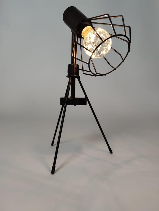 lamp bureau zwart - Lamp - Huis - Inrichting Industrieel - LED light - Zwart design | bol.com
