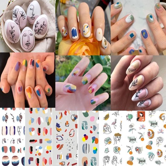 3D Nail Sticker autocollants cool pour ongles manucure Fashion feuille  Autocollants... | bol.com