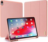 Apple iPad Air 4 10.9 (2020) Hoes - Dux Ducis - Domo Serie - Kunstlederen Bookcase - Roze - Hoes Geschikt Voor Apple iPad Air 4 10.9 (2020)