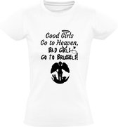 Good girls go to heaven, bad girls go to Bruxelles dames t-shirt | brussel | Wit