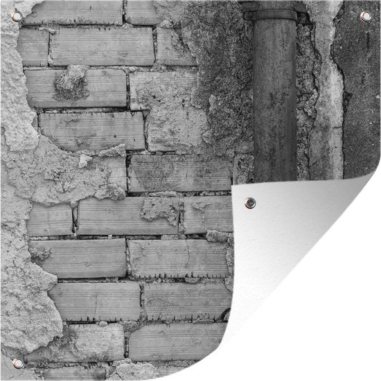bol.com | Tuinposter Antieke stenen muur uitsneden - Afbrokkelende  gepleisterde muur tuinposter...